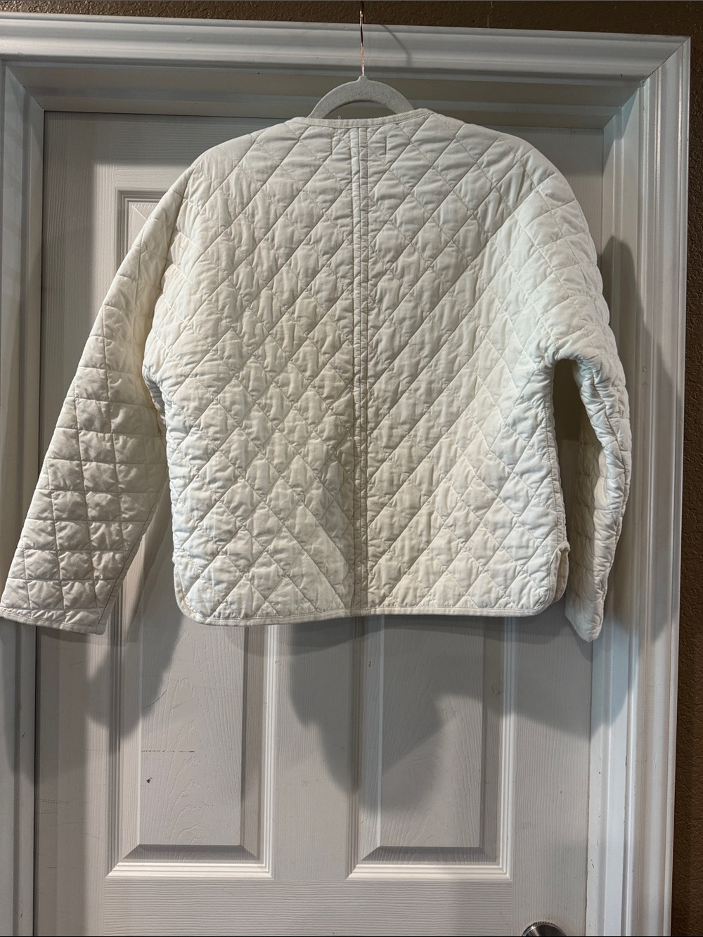 Outerknown Cream Quilted Collarless Puffer Jacket - Picture 5 of 5